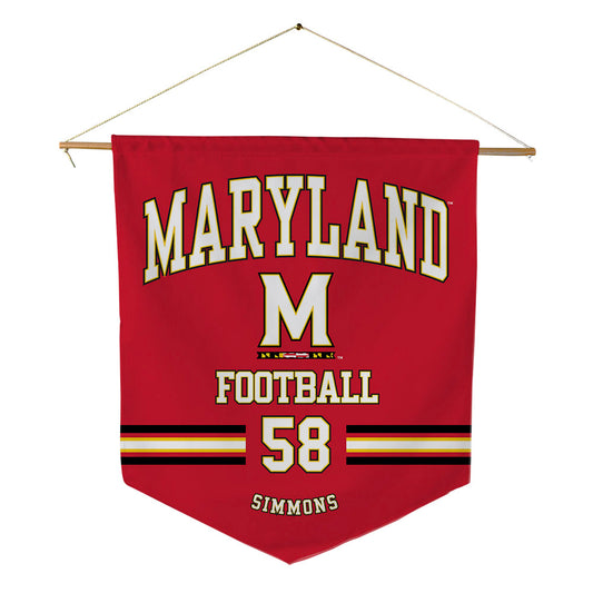 Maryland - NCAA Football : Joshua Simmons - Pennant - 18" x 21"-0
