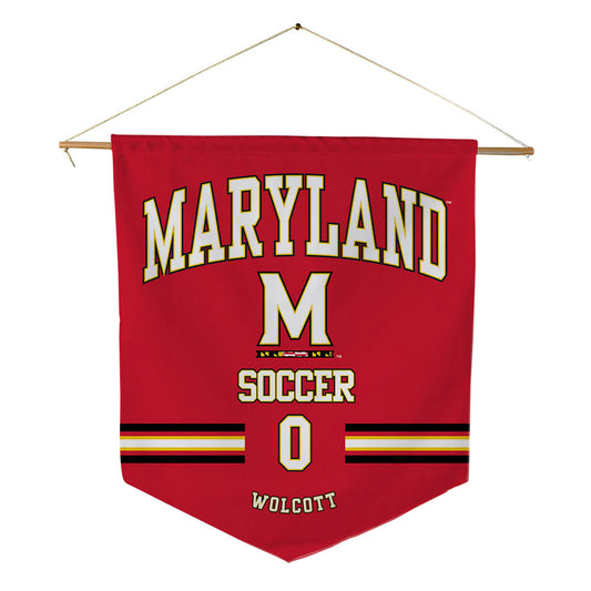 Maryland - NCAA Men's Soccer : Saxon Wolcott - Pennant - 18" x 21"-0