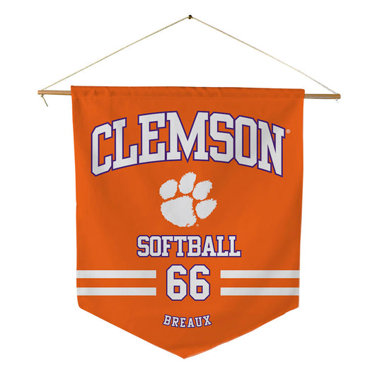 Clemson - NCAA Softball : Sarah Breaux - Pennant - 18" x 21"-0