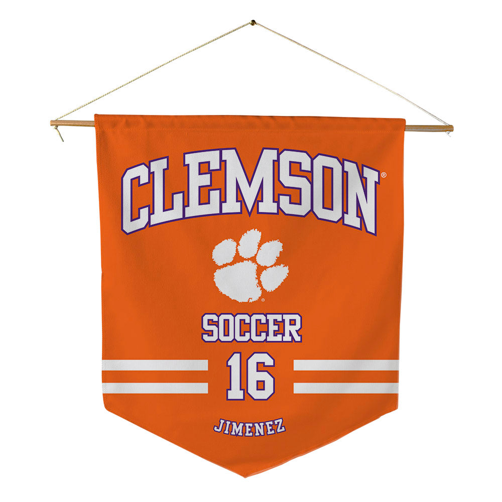 Clemson - NCAA Men's Soccer : Mason Jimenez - Pennant - 18" x 21"-0
