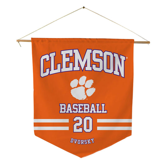 Clemson - NCAA Baseball : Nathan Dvorsky - Pennant - 18" x 21"-0