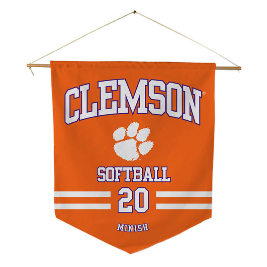 Clemson - NCAA Softball : Samantha Minish - Pennant - 18" x 21"-0