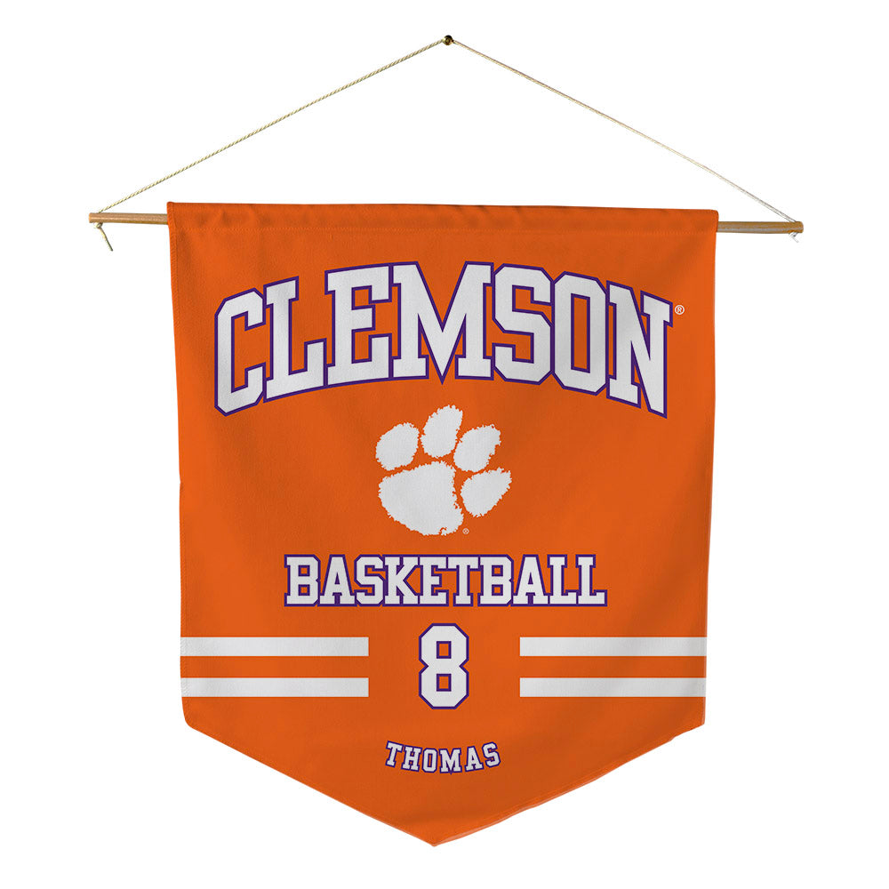 Clemson - NCAA Men's Basketball : Dallas Thomas - Pennant - 18" x 21"-0