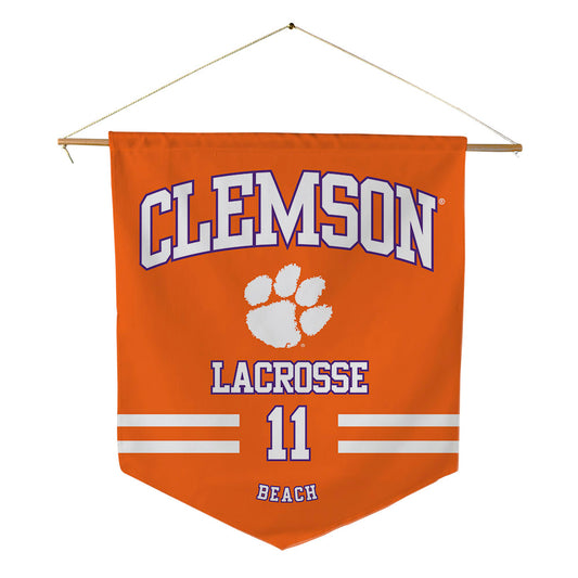 Clemson - NCAA Women's Lacrosse : Kasey Beach - Pennant - 18" x 21"-0