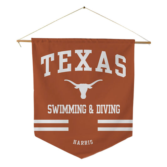 Texas - NCAA Men's Swimming & Diving : Nick Harris - Pennant - 18" x 21"-0
