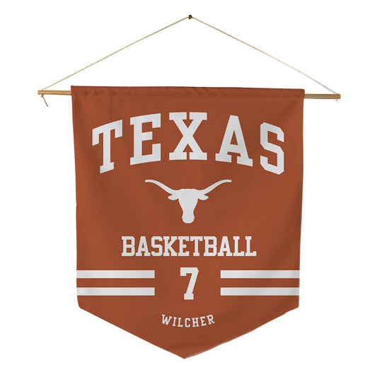 Texas - NCAA Men's Basketball : Simeon Wilcher - Pennant - 18" x 21"-0
