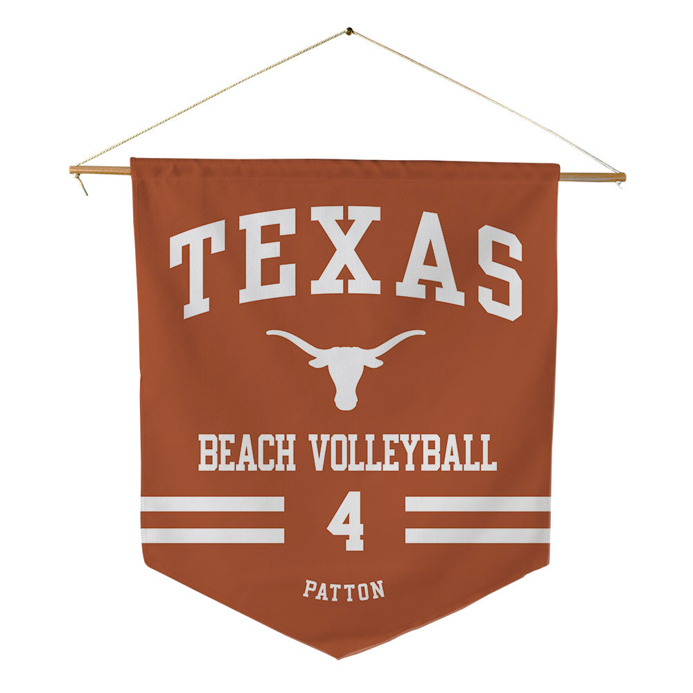Texas - NCAA Beach Volleyball : Carys Patton - Pennant - 18" x 21"-0
