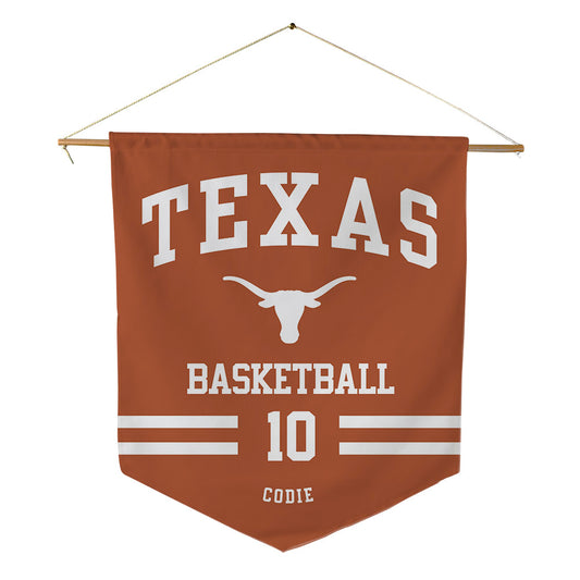 Texas - NCAA Men's Basketball : nicolas codie - Pennant - 18" x 21"-0