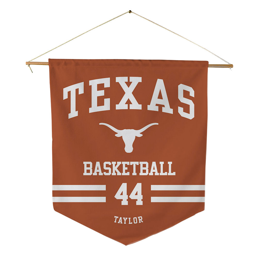 Texas - NCAA Men's Basketball : Brandon Taylor - Pennant - 18" x 21"-0