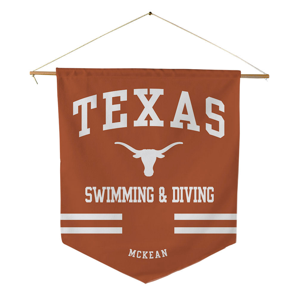 Texas - NCAA Men's Swimming & Diving : Campbell McKean - Pennant - 18" x 21"-0