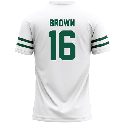 Cleveland State - NCAA Men's Lacrosse : Joel Brown - White Lacrosse Jersey -1