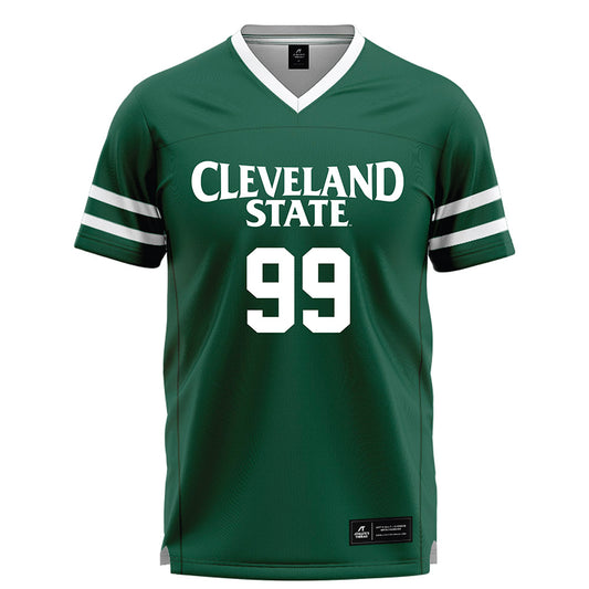 Cleveland State - NCAA Men's Lacrosse : Logan Leatherberry - Green Lacrosse Jersey-0