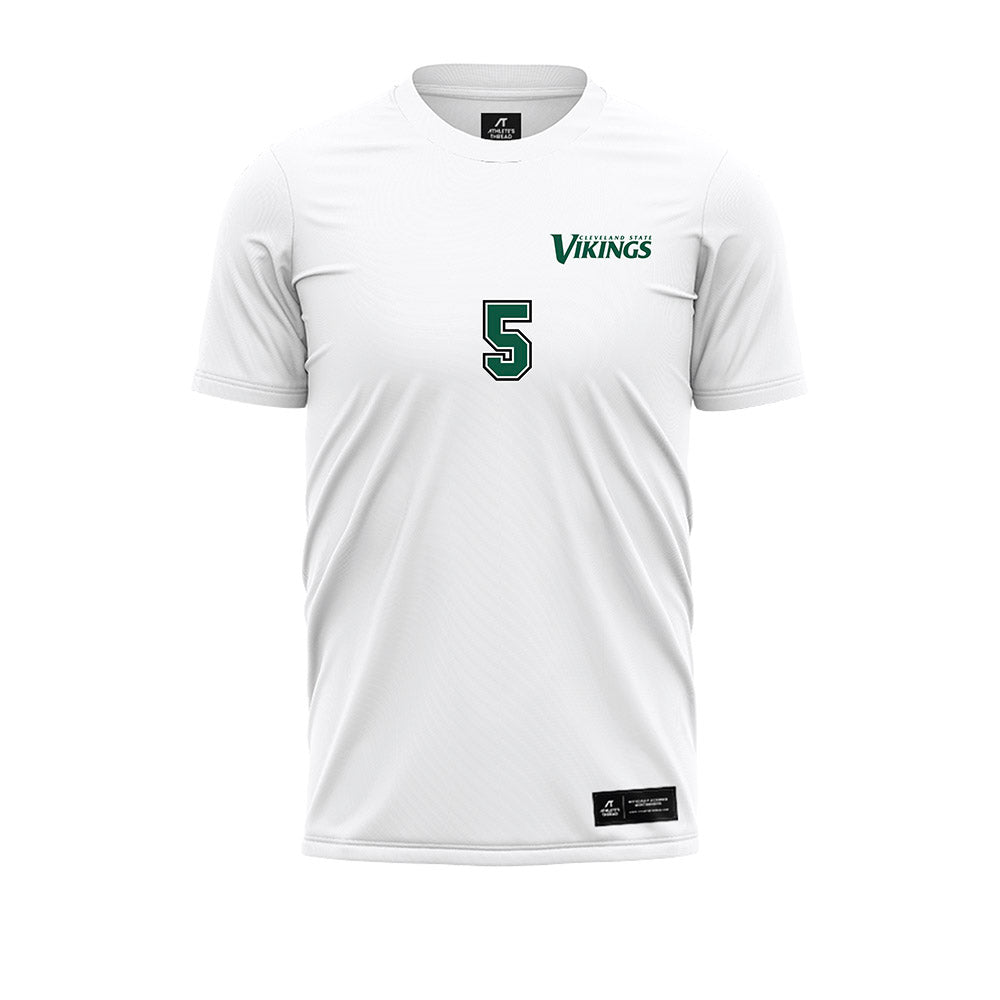Cleveland State - NCAA Men's Soccer : Lennart Heck - White Soccer Jersey-0