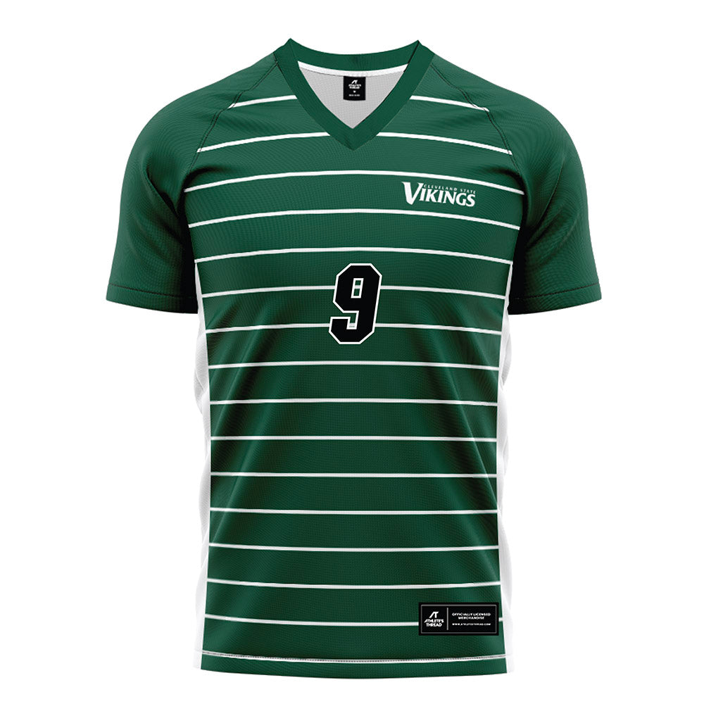 Cleveland State - NCAA Men's Soccer : Adin Ibrahimovic - Green Soccer Jersey-0