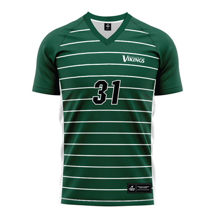 Cleveland State - NCAA Men's Soccer : Bora Eldem - Green Soccer Jersey-0