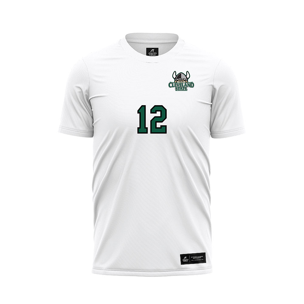 Cleveland State - NCAA Women's Soccer : Danielle Scott - White Soccer Jersey-0
