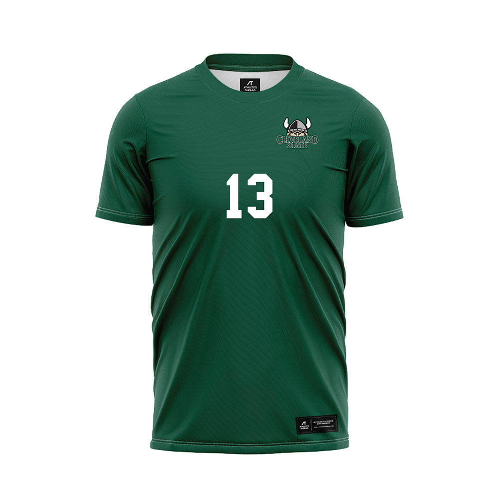 Cleveland State - NCAA Women's Soccer : Ryleigh Alcala - Green Soccer Jersey-0