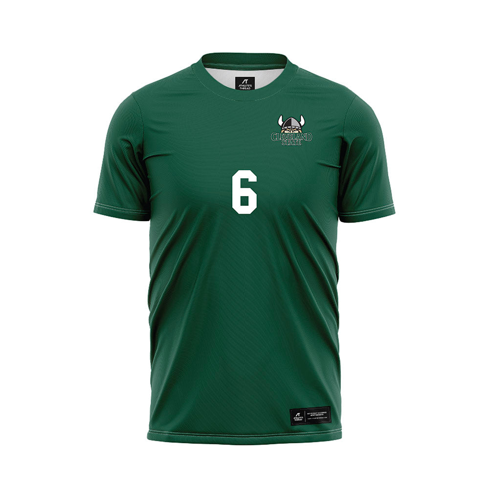 Cleveland State - NCAA Women's Soccer : Maria Bashardoust - Green Soccer Jersey-0