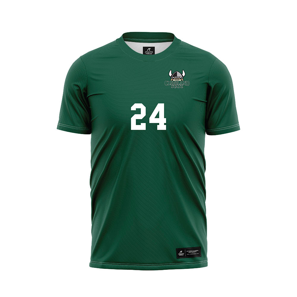Cleveland State - NCAA Women's Soccer : Lauryn Hancock - Green Soccer Jersey-0