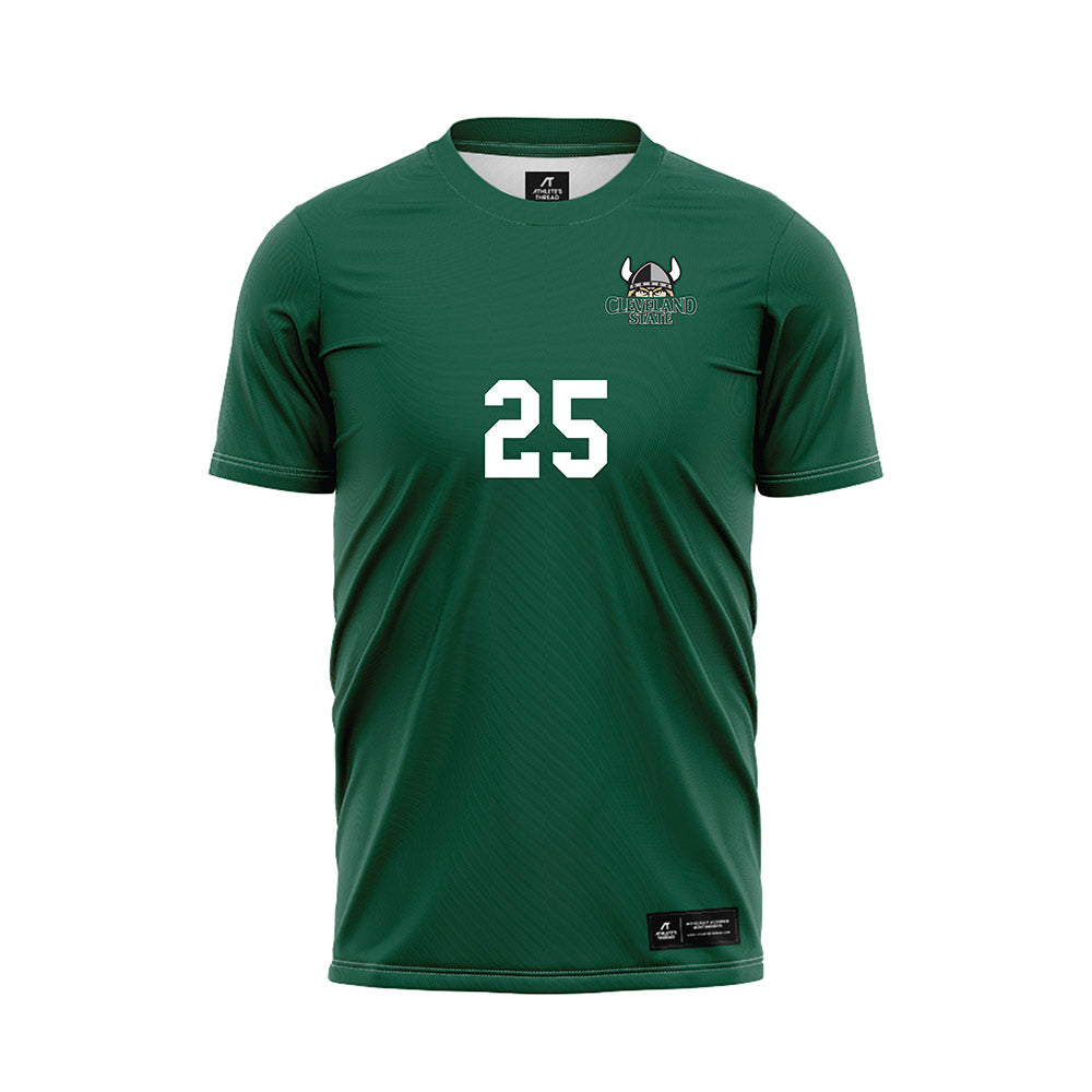 Cleveland State - NCAA Women's Soccer : Ruari Dever - Green Soccer Jersey-0