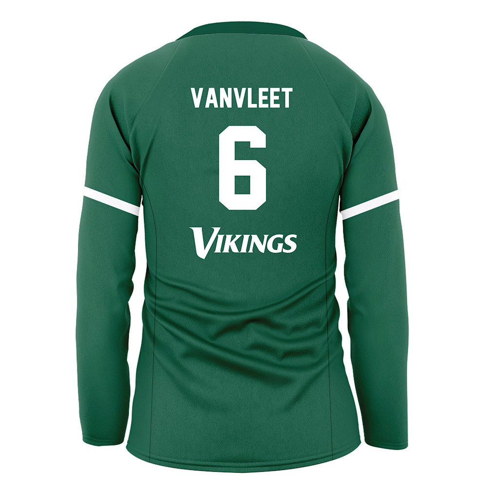 Cleveland State - NCAA Women's Volleyball : Bryn VanVleet - Green Volleyball Jersey-1