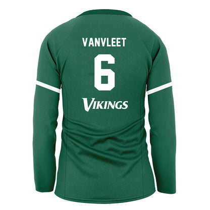 Cleveland State - NCAA Women's Volleyball : Bryn VanVleet - Green Volleyball Jersey-1