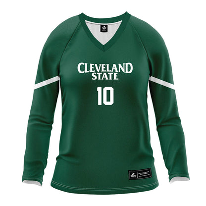 Cleveland State - NCAA Women's Volleyball : Julia Jozefov - Green Volleyball Jersey-0