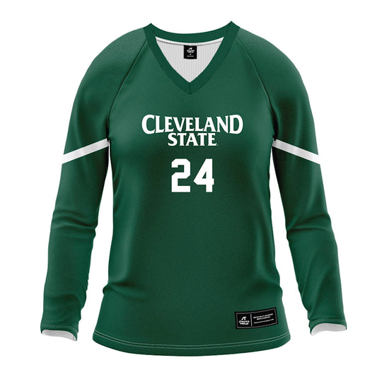 Cleveland State - NCAA Women's Volleyball : Allison Salazar - Green Volleyball Jersey-0