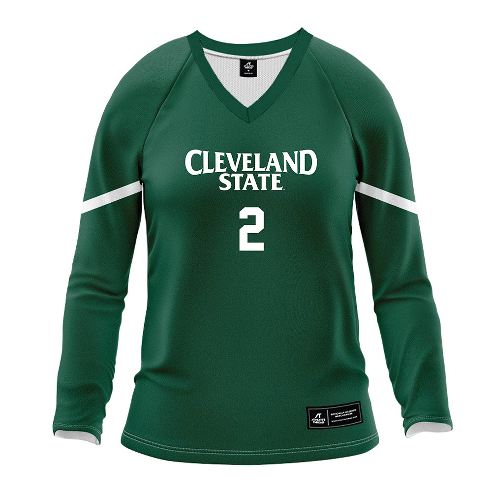 Cleveland State - NCAA Women's Volleyball : Jerilynn Koehler - Green Volleyball Jersey-0