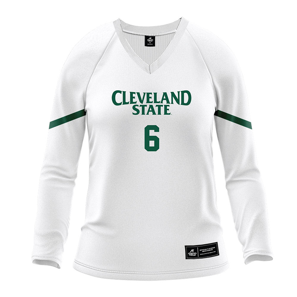 Cleveland State - NCAA Women's Volleyball : Bryn VanVleet - White Volleyball Jersey-0