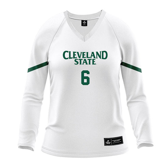 Cleveland State - NCAA Women's Volleyball : Bryn VanVleet - White Volleyball Jersey-0