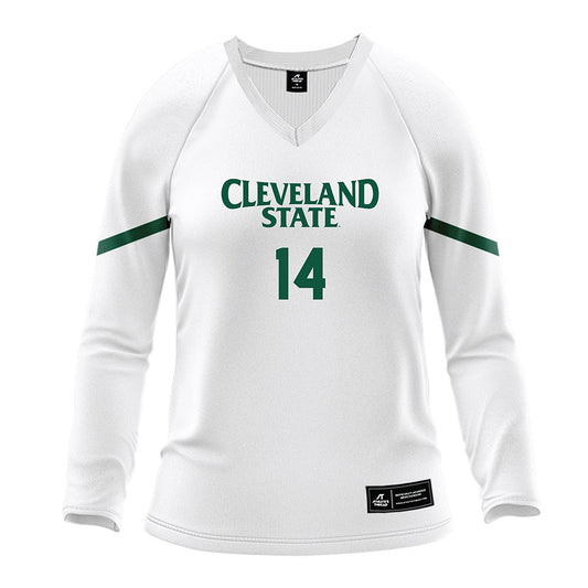 Cleveland State - NCAA Women's Volleyball : Reilly Wadden - White Volleyball Jersey-0