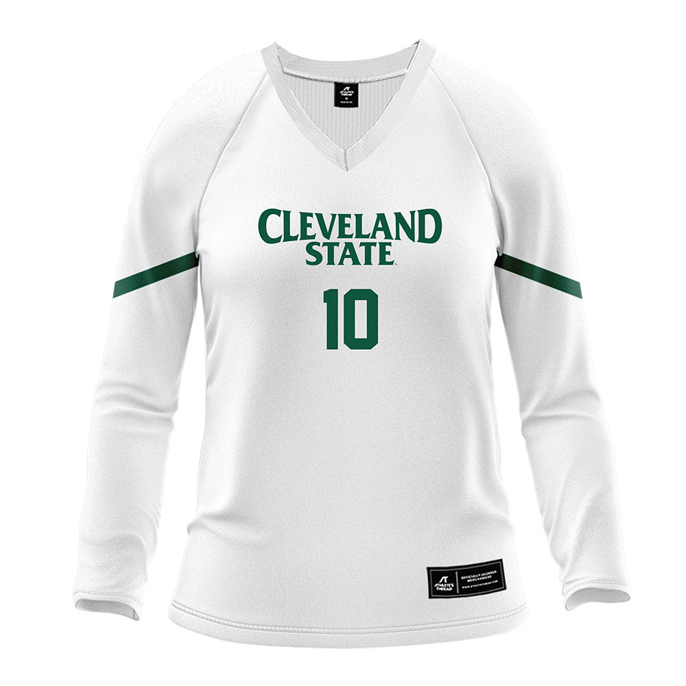 Cleveland State - NCAA Women's Volleyball : Julia Jozefov - White Volleyball Jersey-0