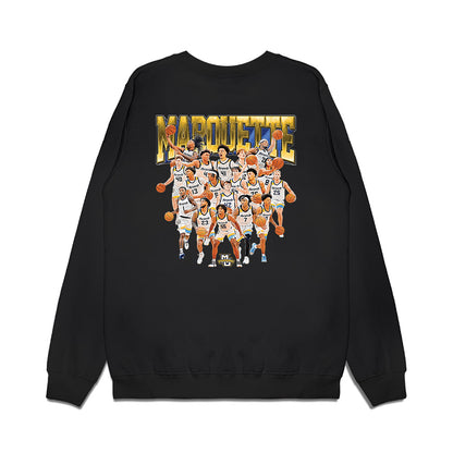 Marquette - NCAA Men's Basketball : - Team Collage Premium Crewneck Sweatshirt-1