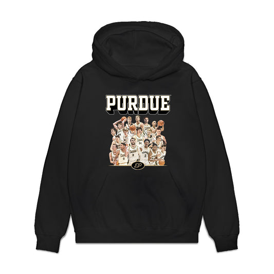 Purdue - NCAA Men's Basketball : - Team Collage Premium Hooded Sweatshirt-0