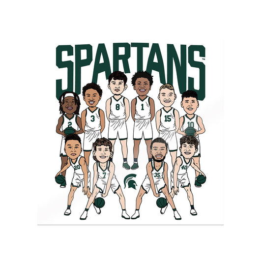 Michigan State - NCAA Men's Basketball : - Team Caricature Sticker-0
