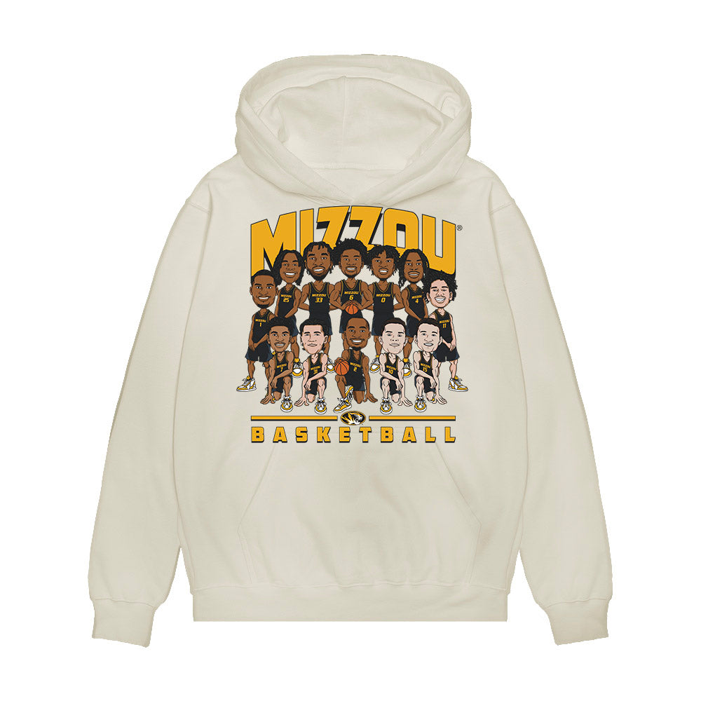Missouri - NCAA Men's Basketball : - Team Caricature Premium Hooded Sweatshirt-0