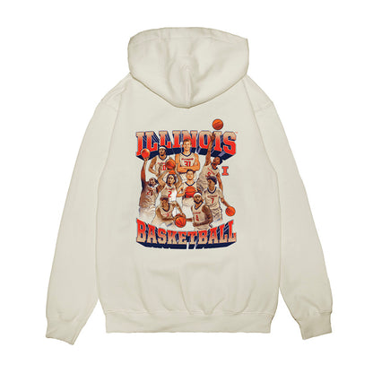 Illinois - NCAA Men's Basketball : - Collage Premium Hooded Sweatshirt-1