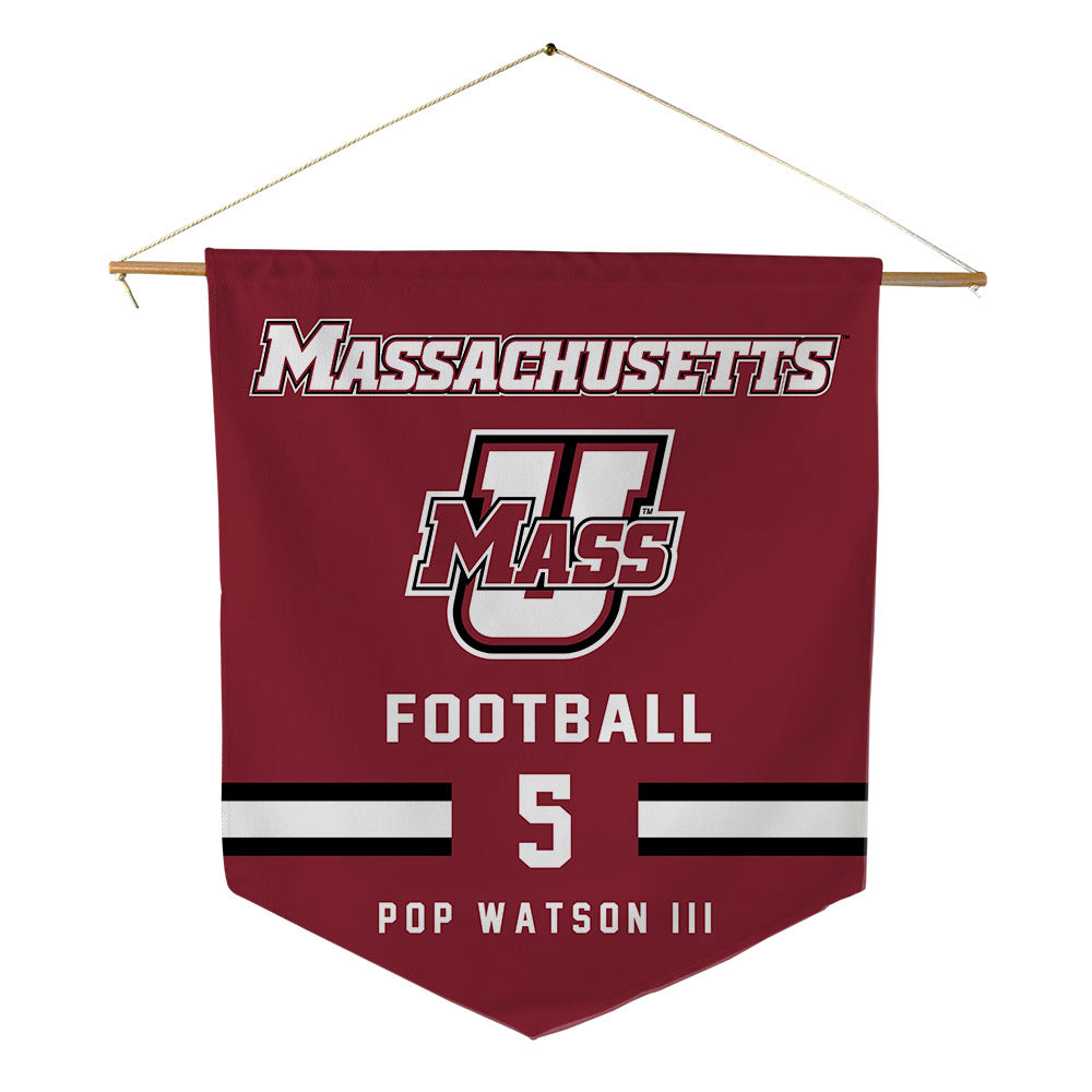 UMass - NCAA Football : William "Pop" Watson III - Pennant - 18" x 21"-0