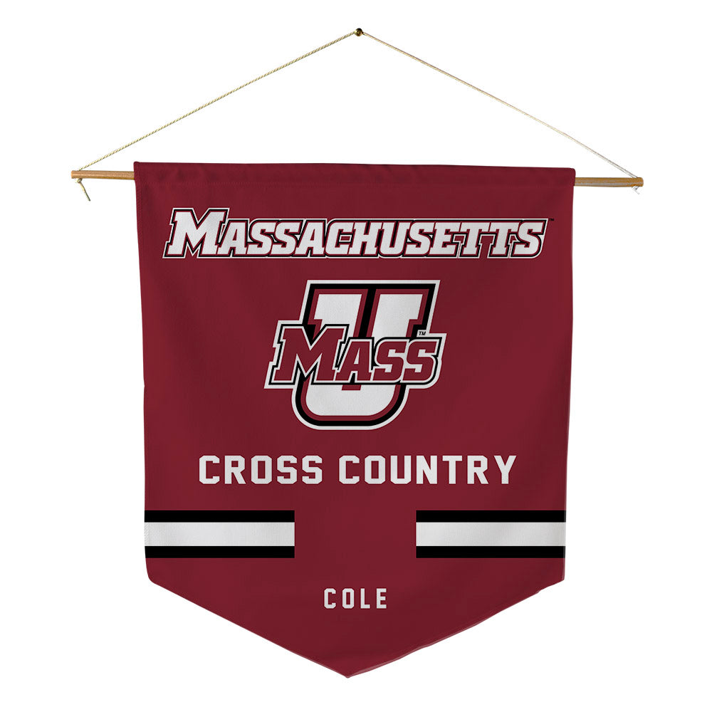 UMass - NCAA Men's Cross Country : Riley Cole - Pennant - 18" x 21"-0