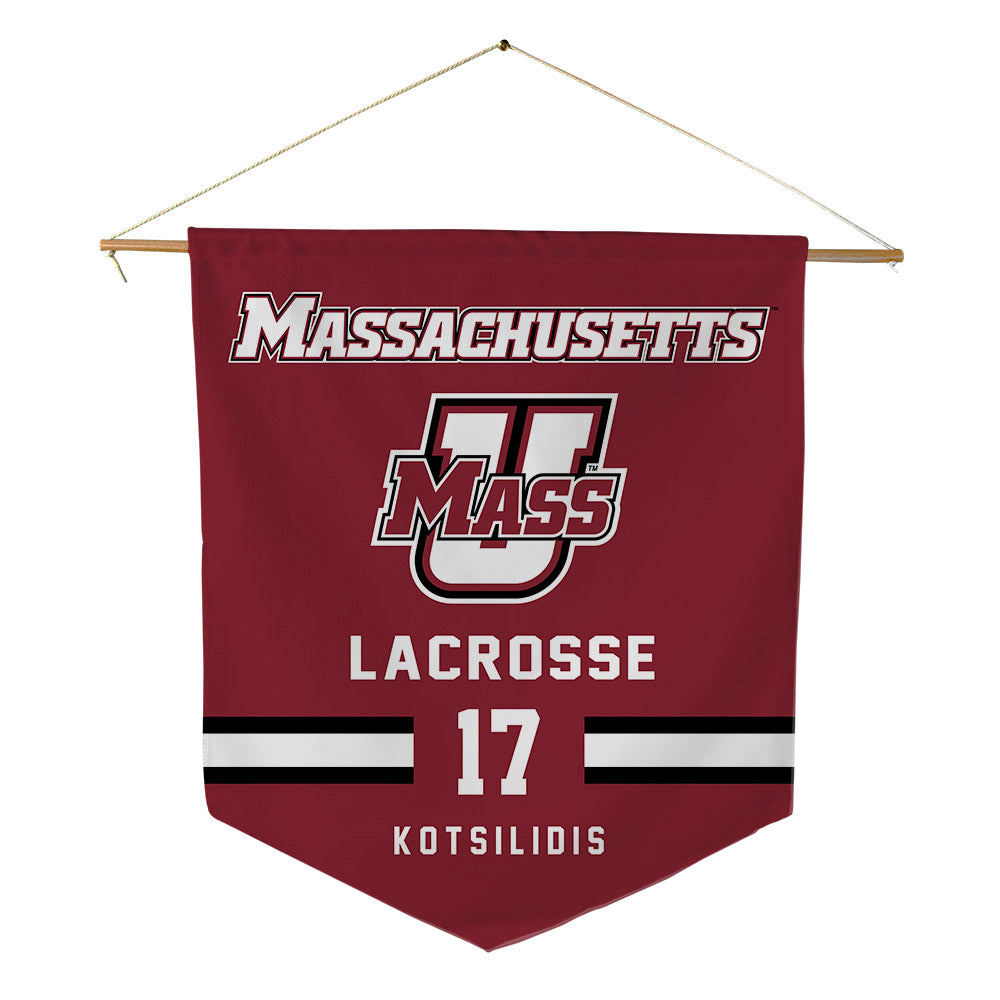 UMass - NCAA Men's Lacrosse : Max Kotsilidis - Pennant - 18" x 21"-0