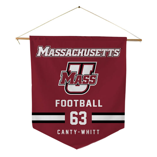 UMass - NCAA Football : Aidan Canty-Whitt - Pennant - 18" x 21"-0
