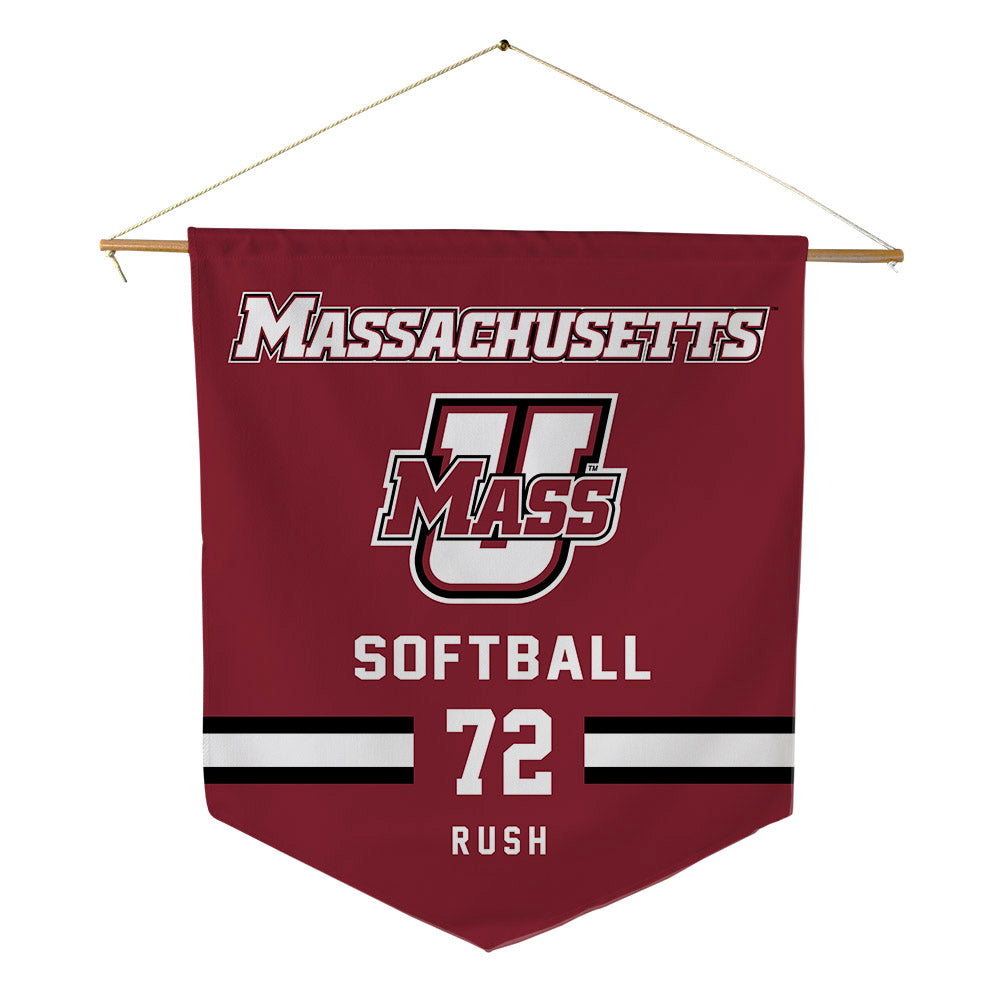 UMass - NCAA Softball : Brenna Rush - Pennant - 18" x 21"-0