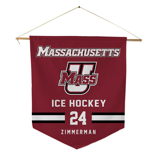 UMass - NCAA Men's Ice Hockey : Elias Zimmerman - Pennant - 18" x 21"-0