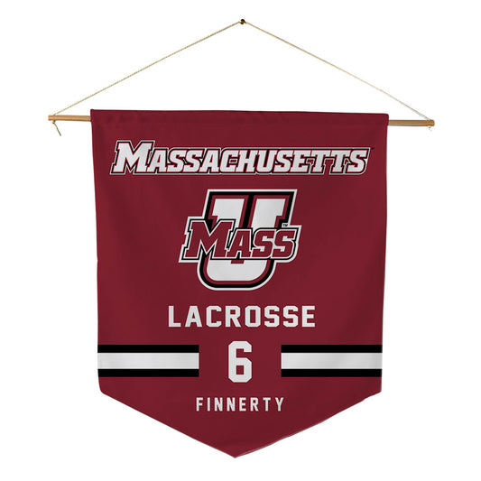 UMass - NCAA Men's Lacrosse : Michael Finnerty - Pennant - 18" x 21"-0