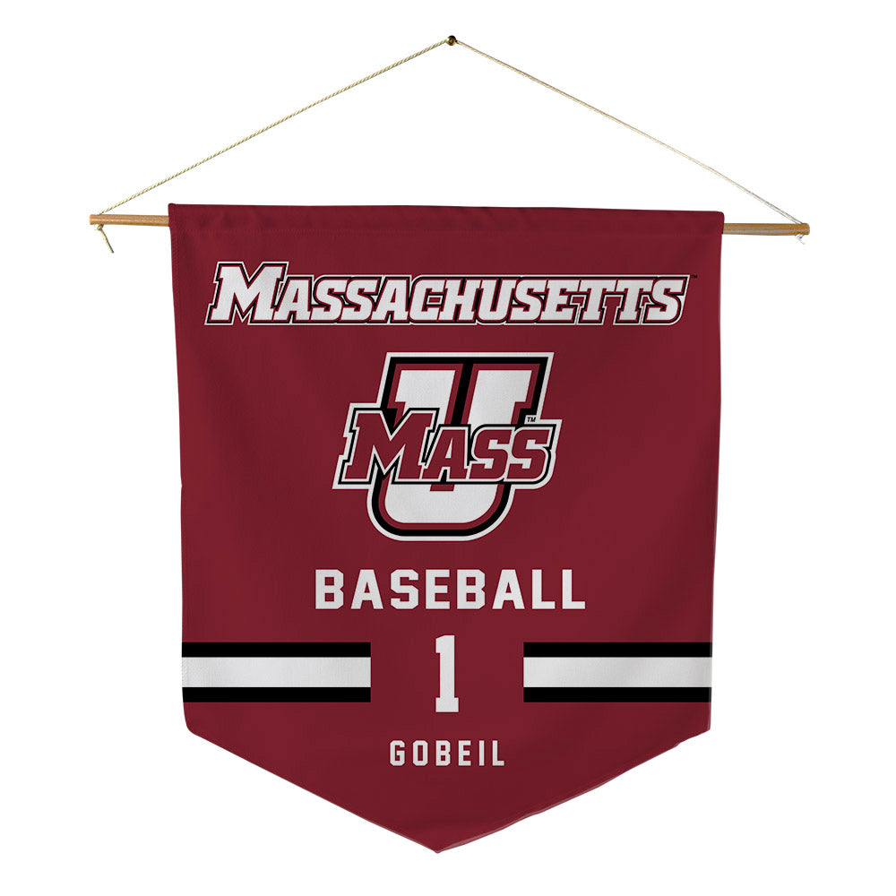 UMass - NCAA Baseball : Dean Gobeil - Pennant - 18" x 21"-0