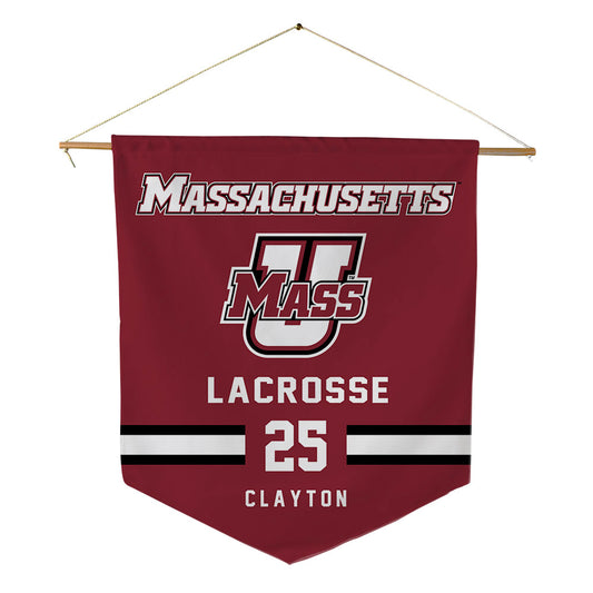 UMass - NCAA Men's Lacrosse : Tyler Clayton - Pennant - 18" x 21"-0