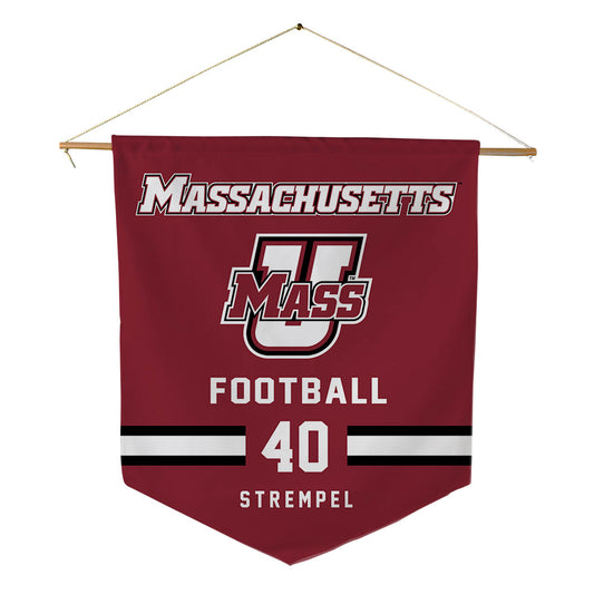 UMass - NCAA Football : Moritz Strempel - Pennant - 18" x 21"-0