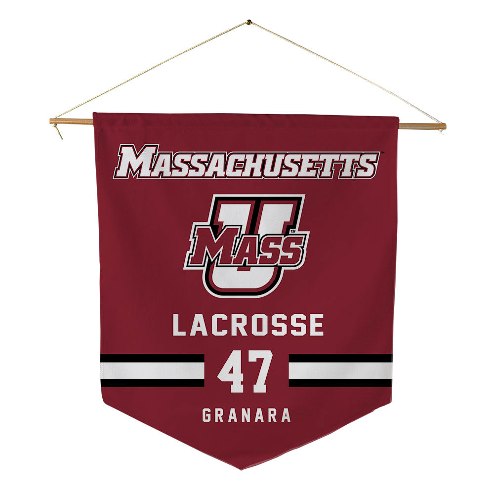UMass - NCAA Men's Lacrosse : Robbie Granara - Pennant - 18" x 21"-0