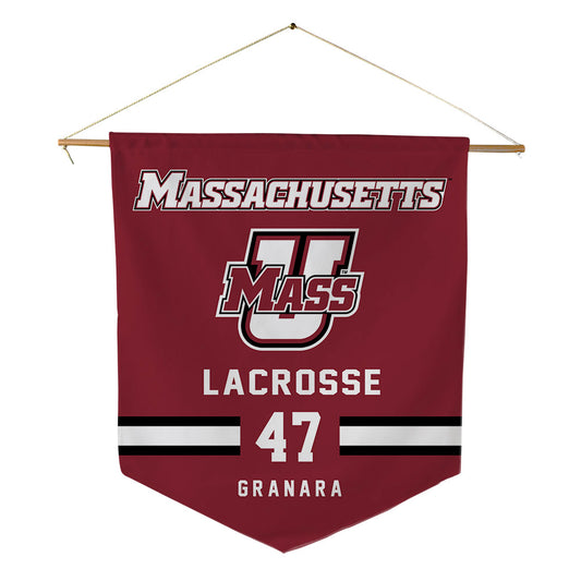UMass - NCAA Men's Lacrosse : Robbie Granara - Pennant - 18" x 21"-0